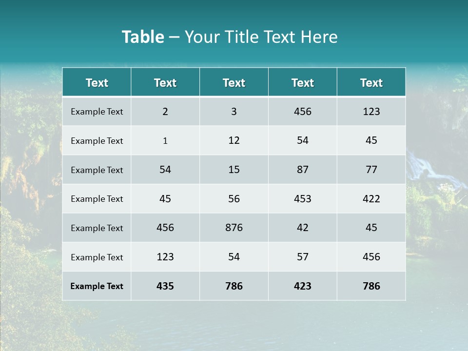 Beautiful Rock Falling PowerPoint Template