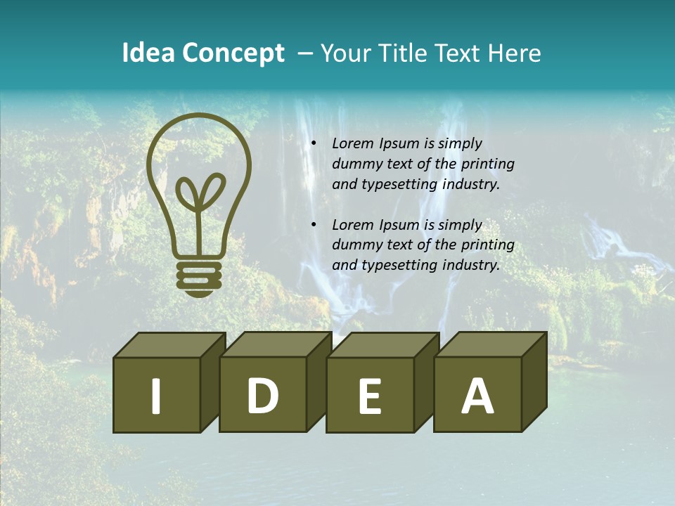 Beautiful Rock Falling PowerPoint Template