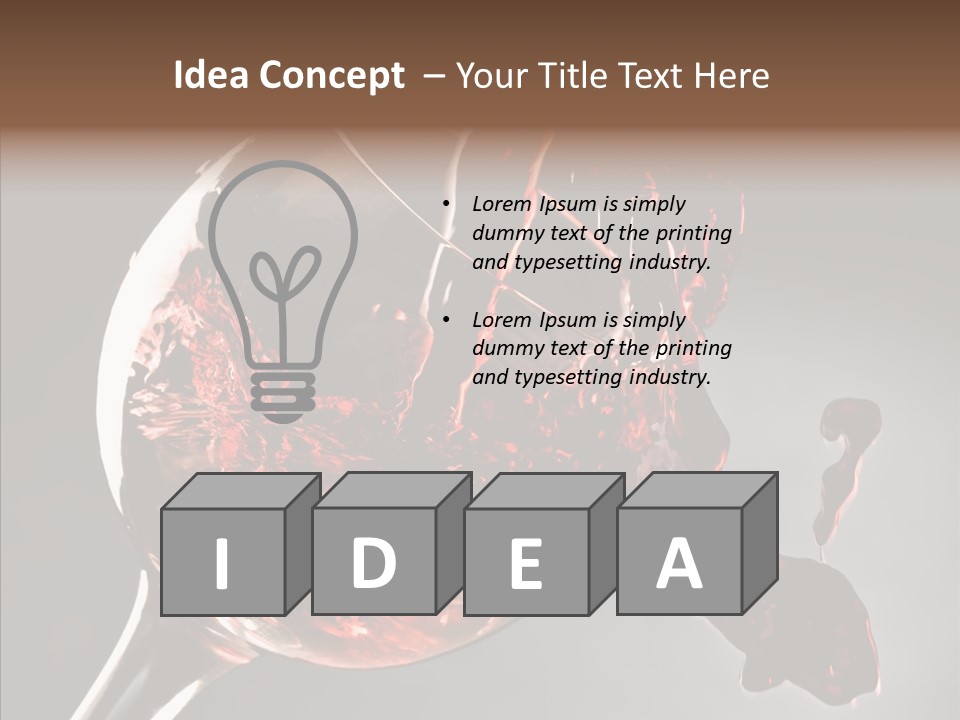 Isolated Winery Shape PowerPoint Template