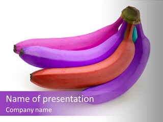 Snack Banana White PowerPoint Template