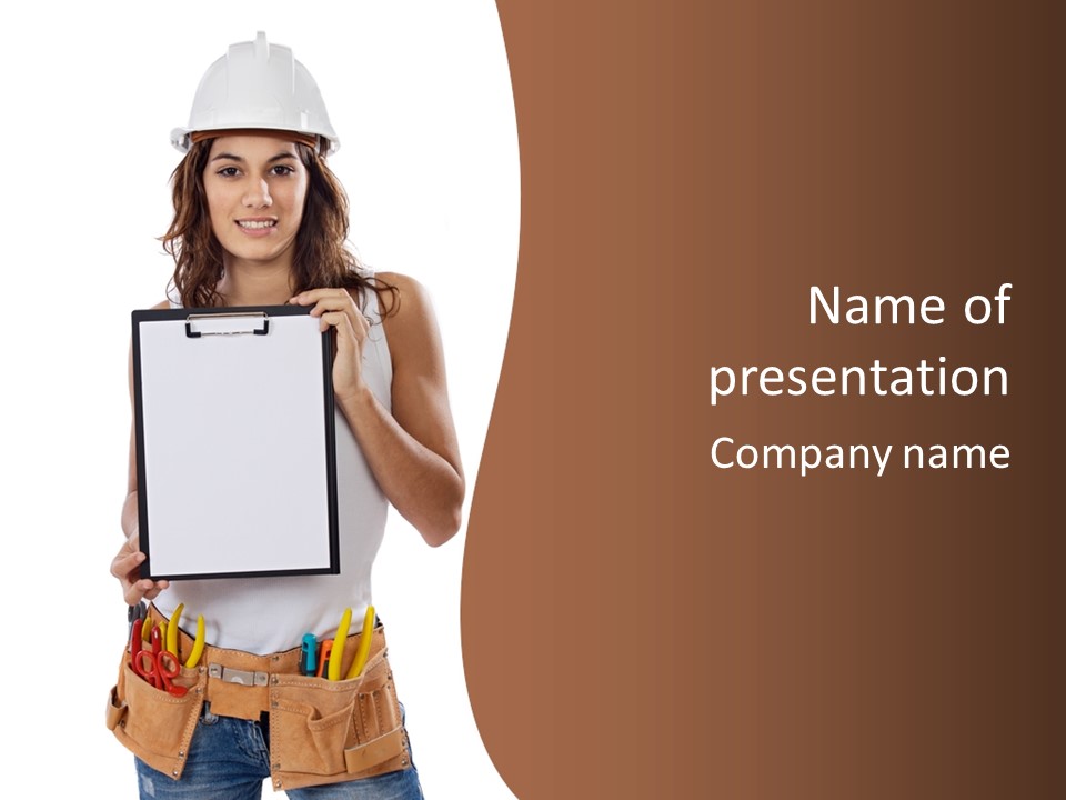 Engineer Beauty Building PowerPoint Template