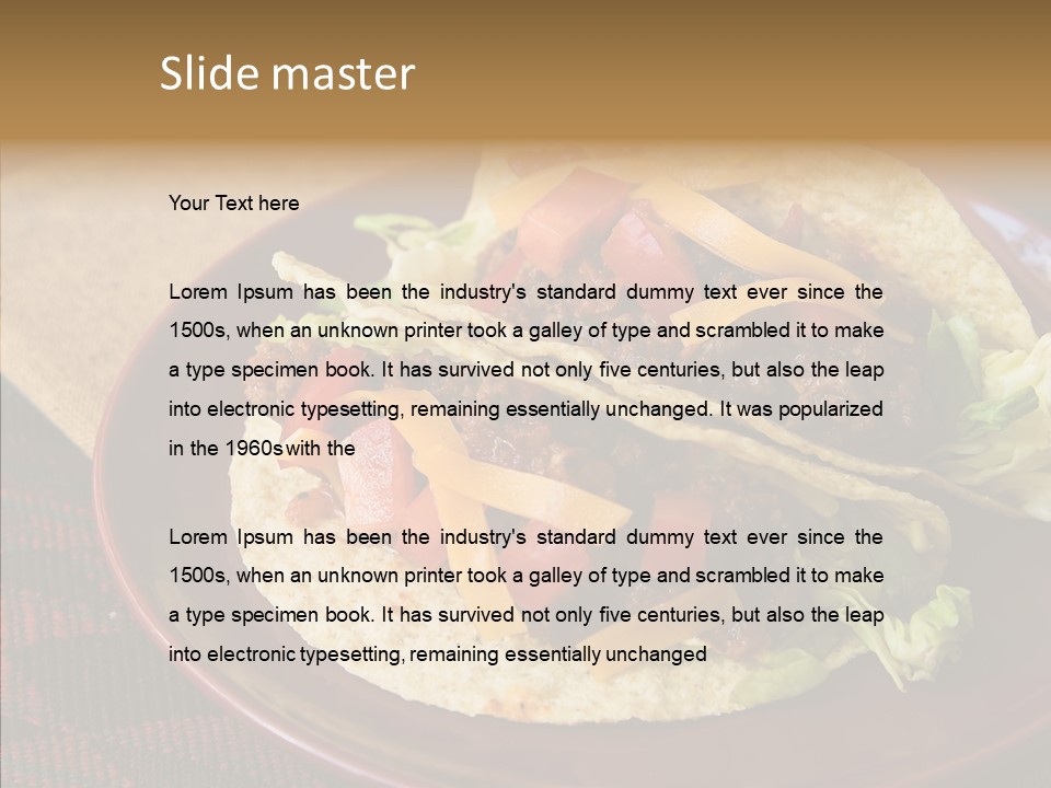 Napkin Meat Stripes PowerPoint Template