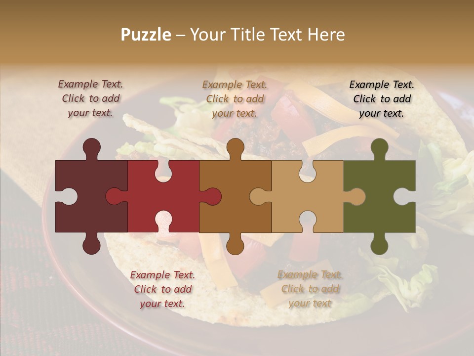 Napkin Meat Stripes PowerPoint Template