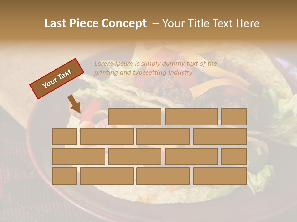 Napkin Meat Stripes PowerPoint Template