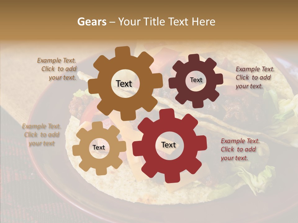 Napkin Meat Stripes PowerPoint Template