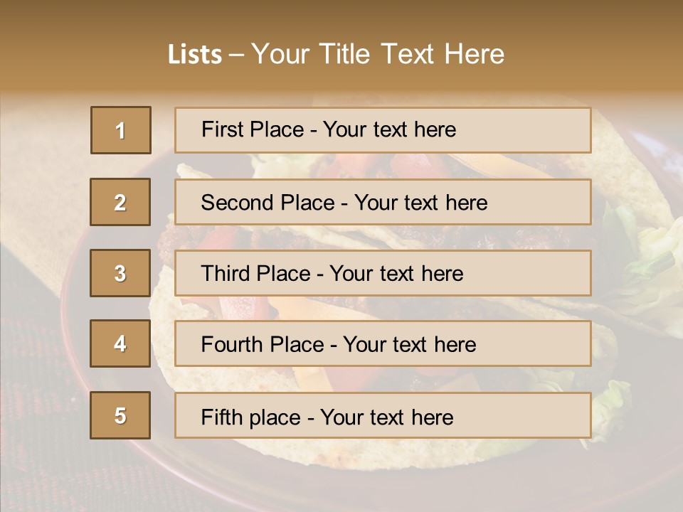 Napkin Meat Stripes PowerPoint Template