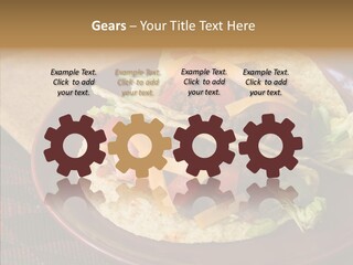 Napkin Meat Stripes PowerPoint Template