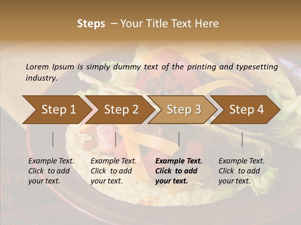 Napkin Meat Stripes PowerPoint Template