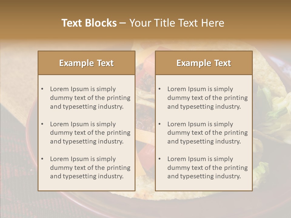 Napkin Meat Stripes PowerPoint Template