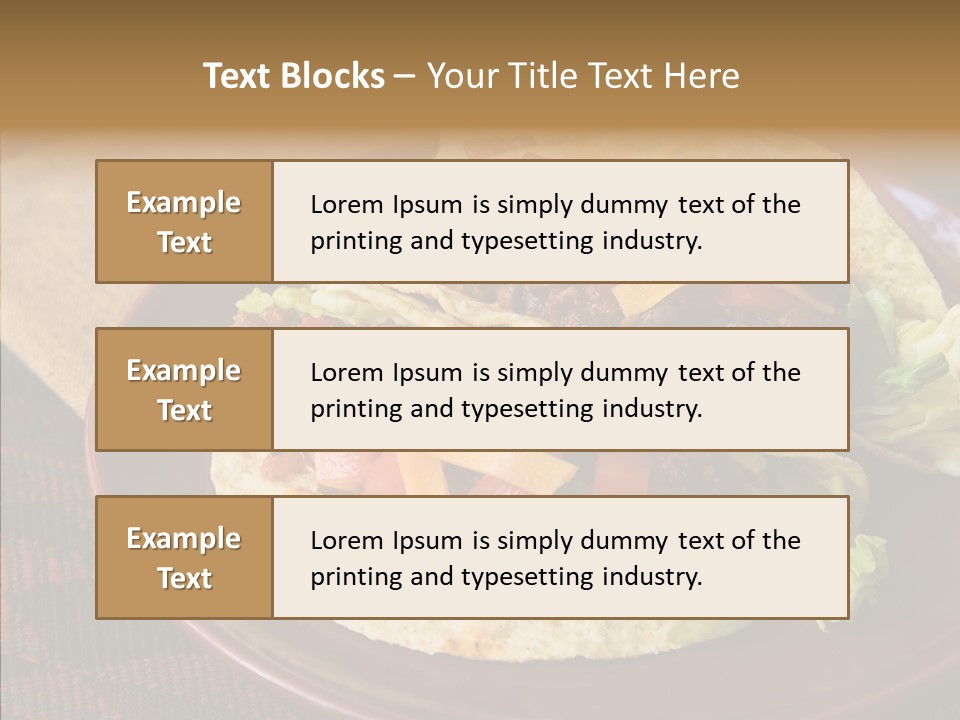 Napkin Meat Stripes PowerPoint Template
