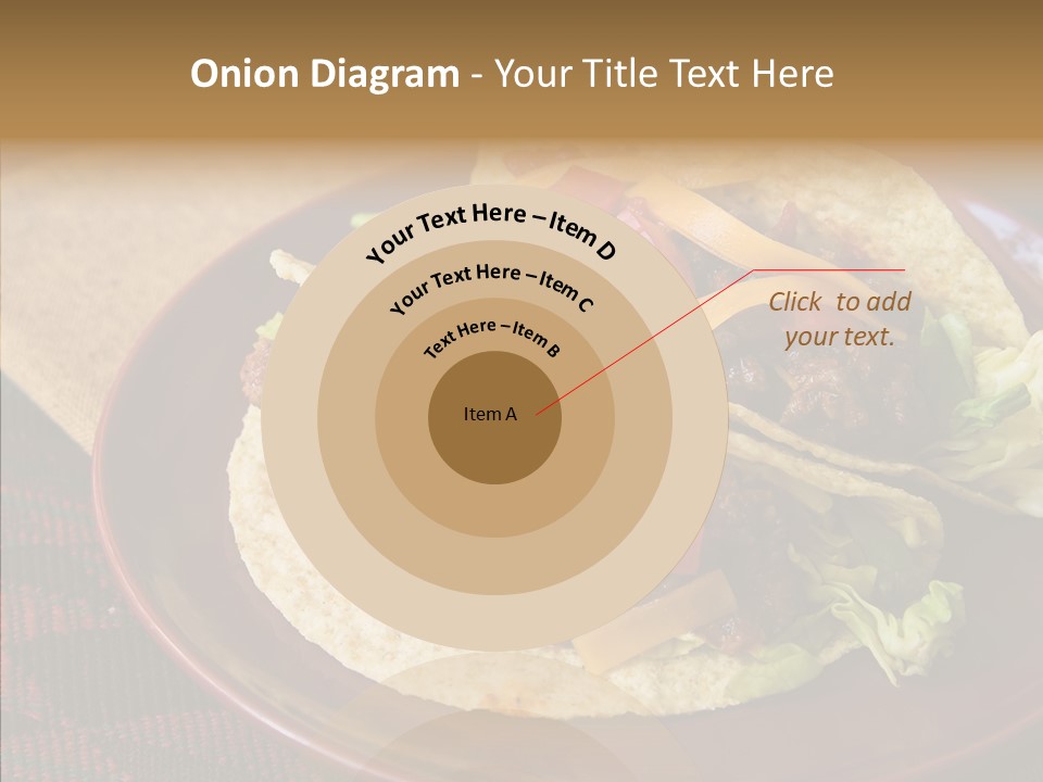 Napkin Meat Stripes PowerPoint Template