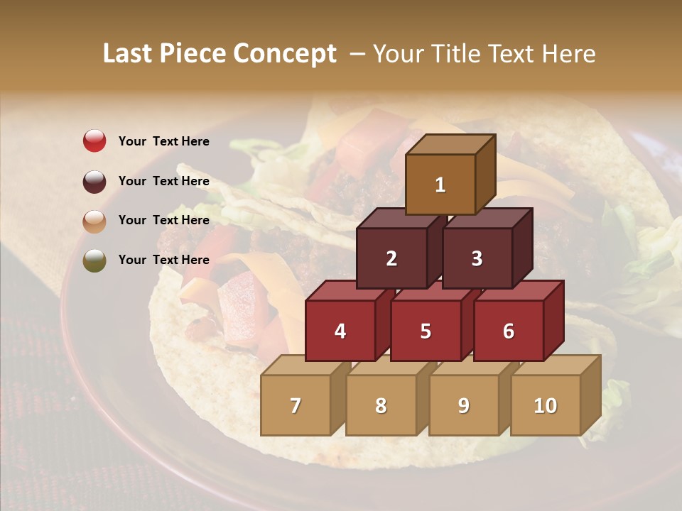 Napkin Meat Stripes PowerPoint Template