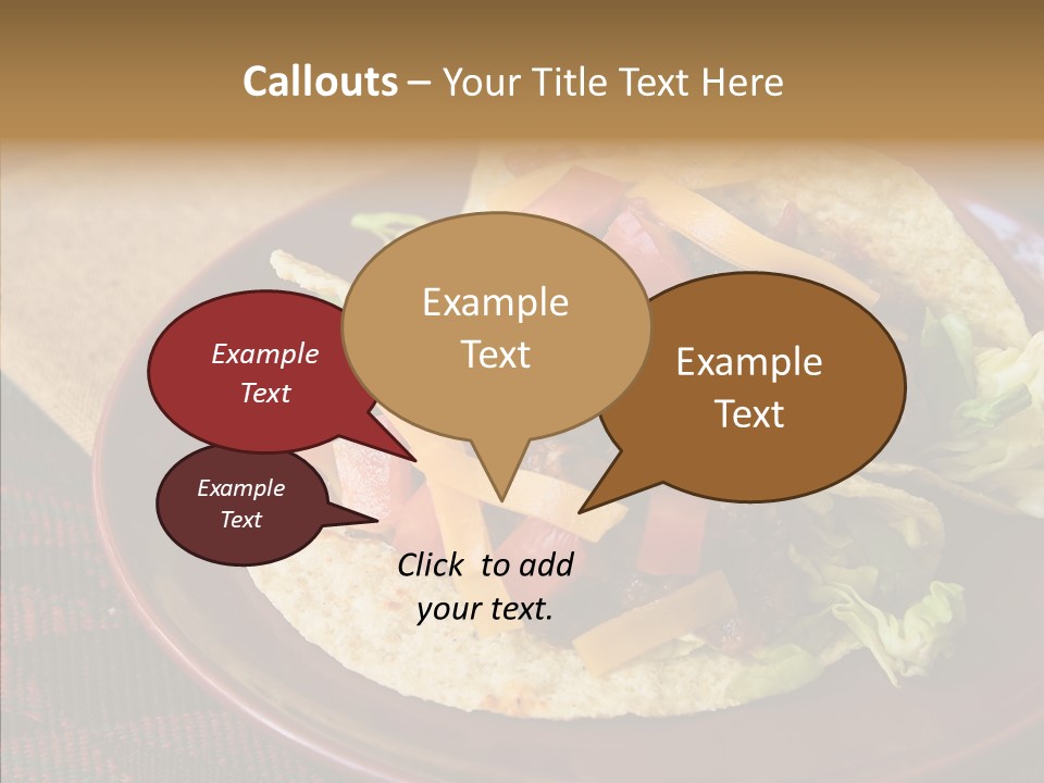 Napkin Meat Stripes PowerPoint Template