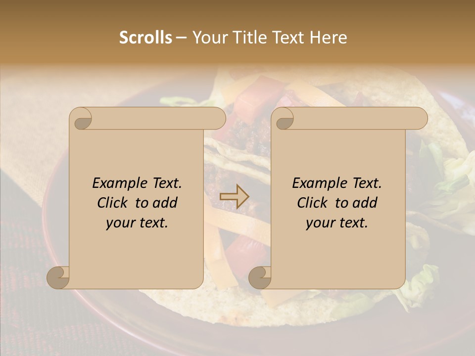 Napkin Meat Stripes PowerPoint Template