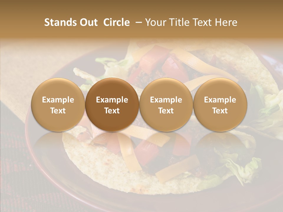 Napkin Meat Stripes PowerPoint Template