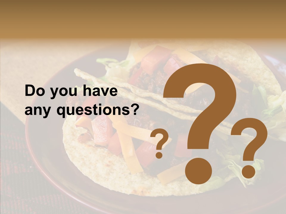 Napkin Meat Stripes PowerPoint Template