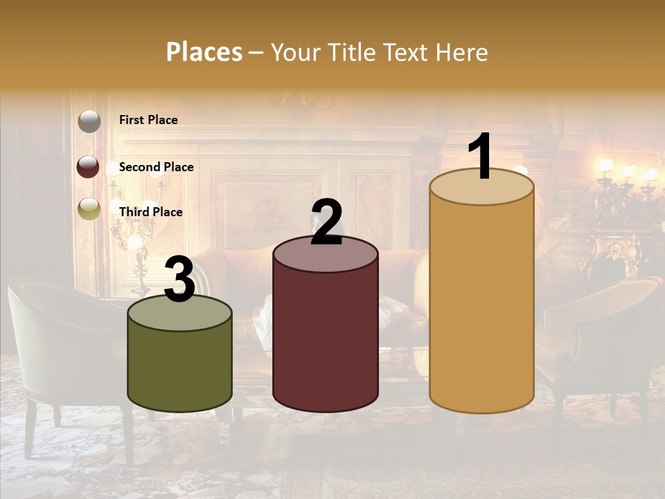 Armchair Woman Antique PowerPoint Template