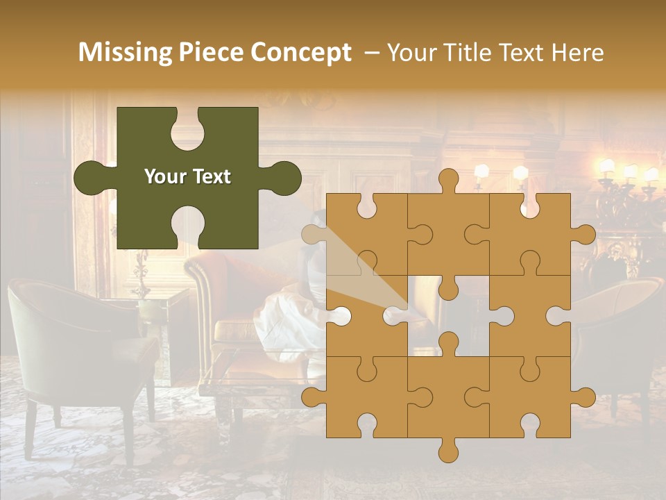 Armchair Woman Antique PowerPoint Template