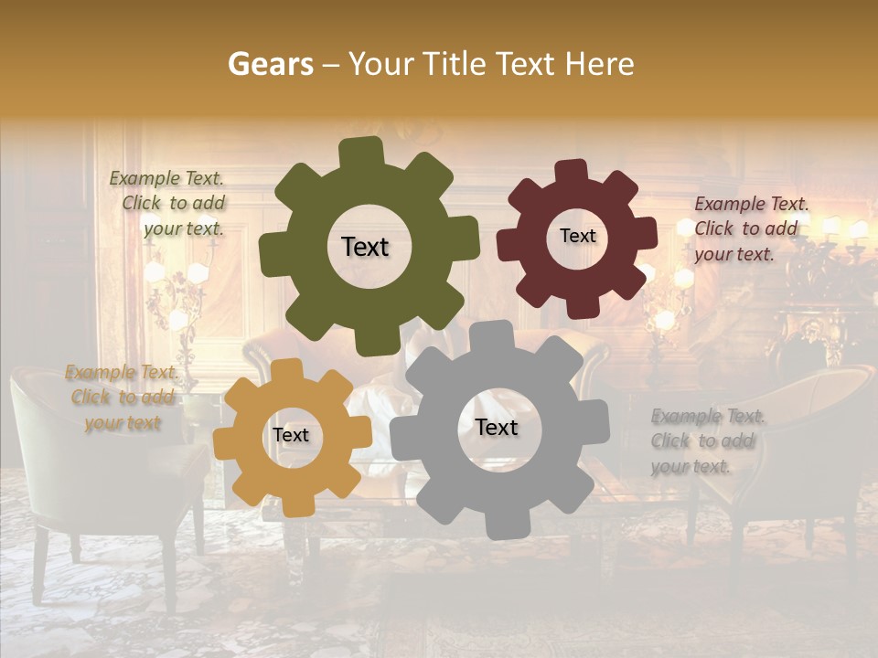 Armchair Woman Antique PowerPoint Template