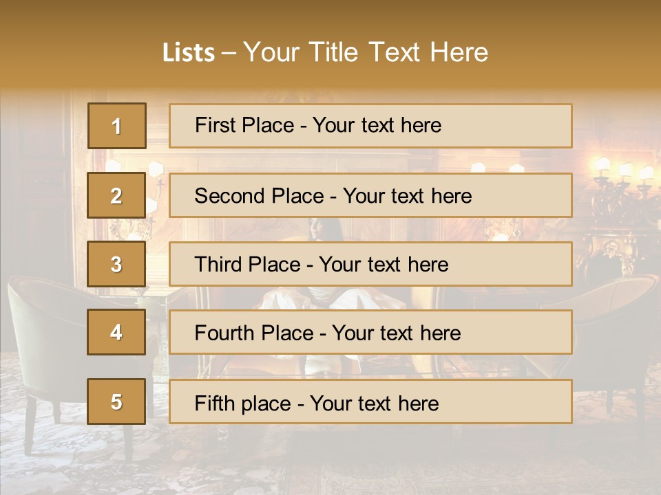 Armchair Woman Antique PowerPoint Template