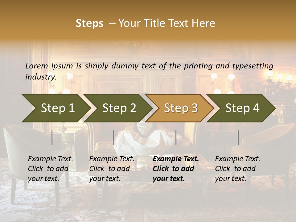 Armchair Woman Antique PowerPoint Template