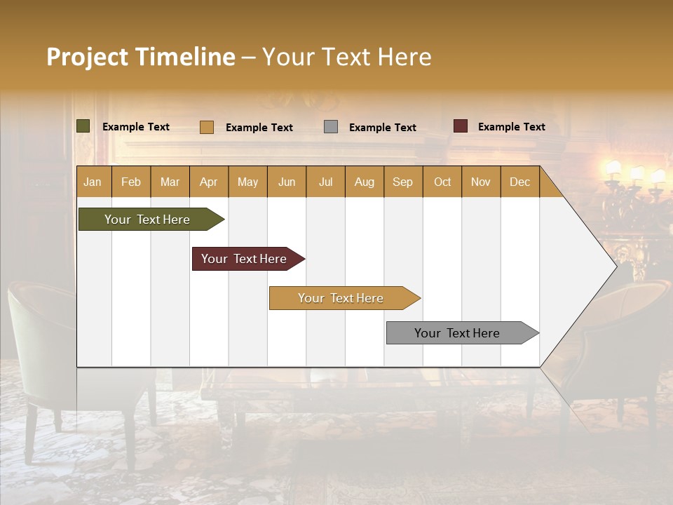 Armchair Woman Antique PowerPoint Template