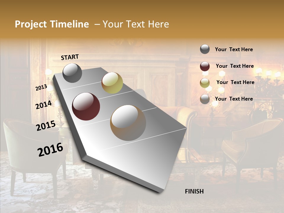 Armchair Woman Antique PowerPoint Template
