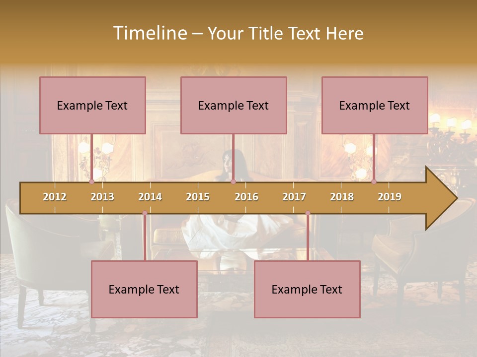 Armchair Woman Antique PowerPoint Template