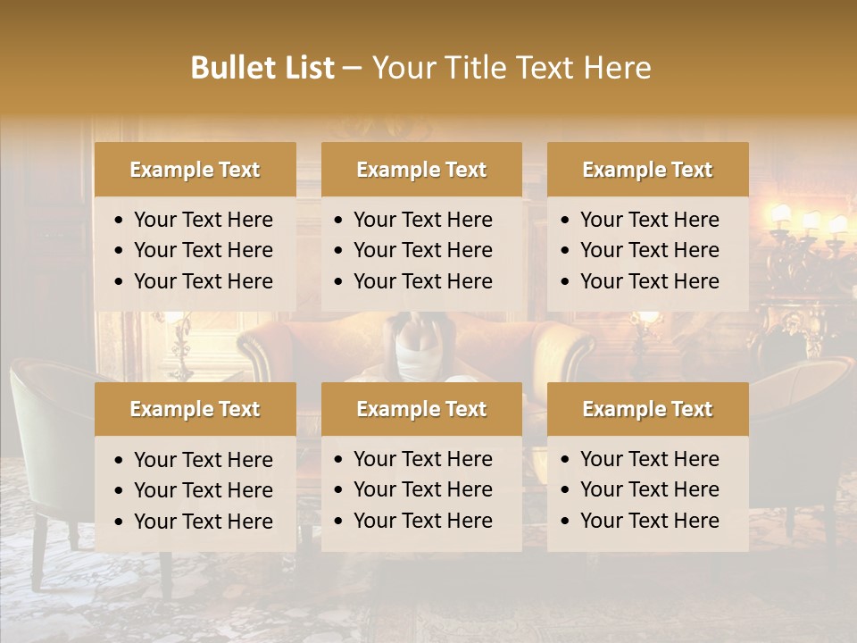 Armchair Woman Antique PowerPoint Template