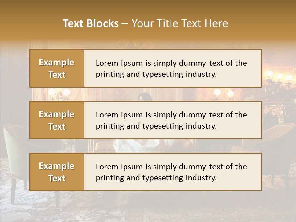 Armchair Woman Antique PowerPoint Template