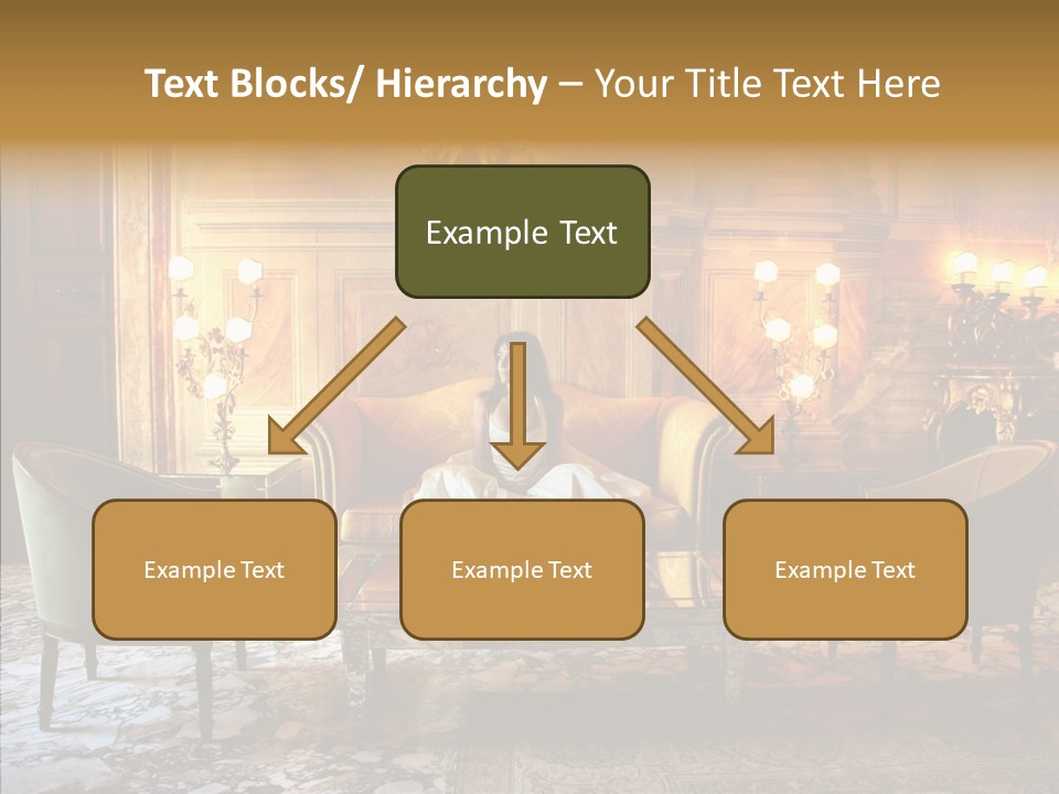 Armchair Woman Antique PowerPoint Template