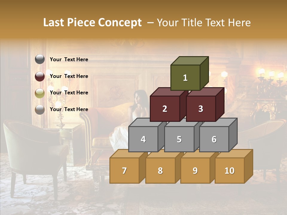 Armchair Woman Antique PowerPoint Template