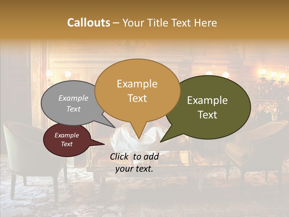 Armchair Woman Antique PowerPoint Template