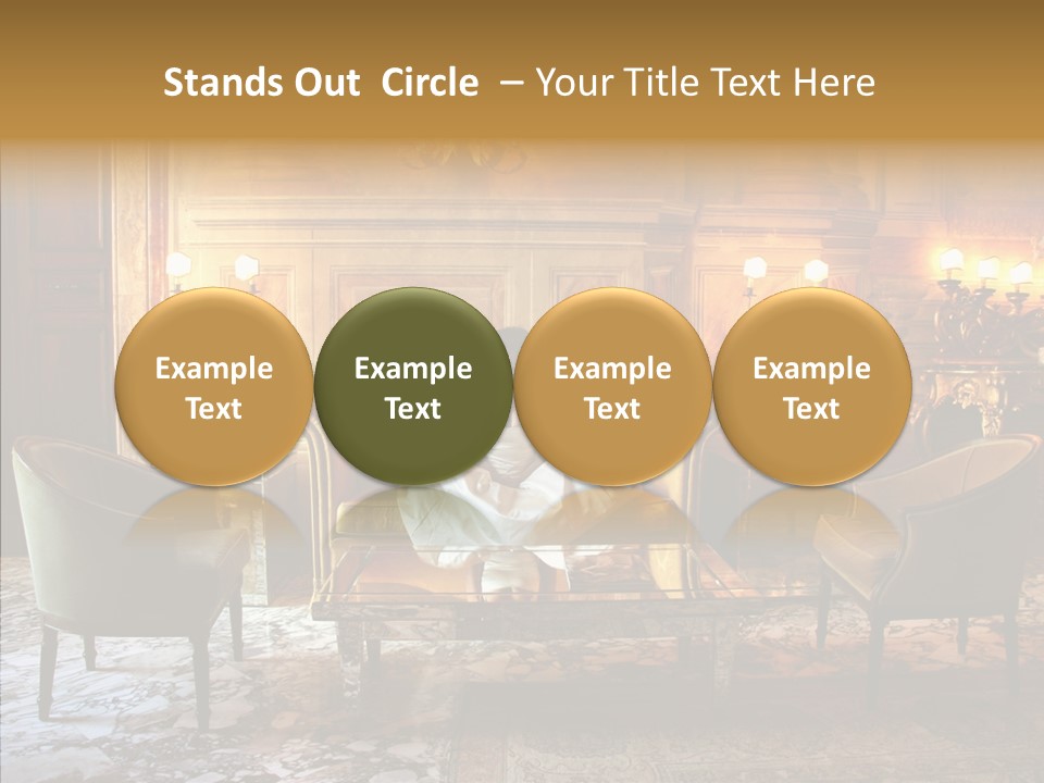 Armchair Woman Antique PowerPoint Template