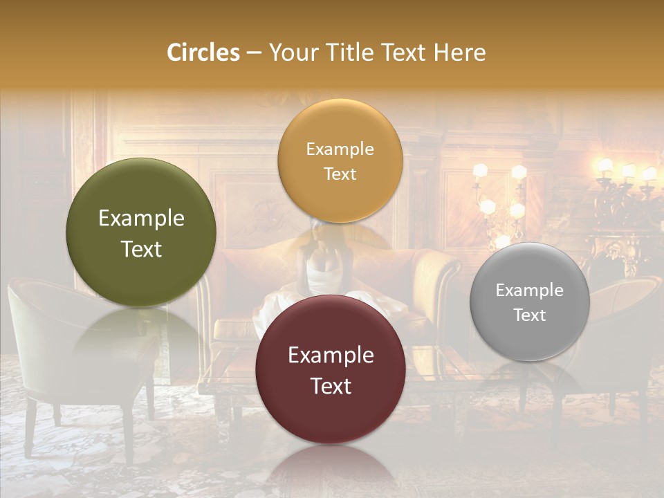 Armchair Woman Antique PowerPoint Template