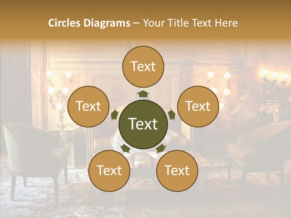 Armchair Woman Antique PowerPoint Template