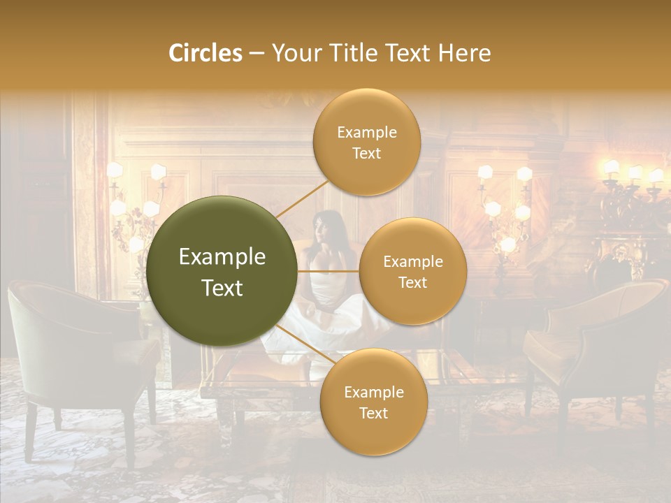 Armchair Woman Antique PowerPoint Template