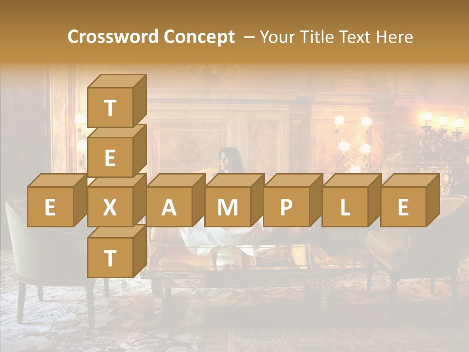 Armchair Woman Antique PowerPoint Template