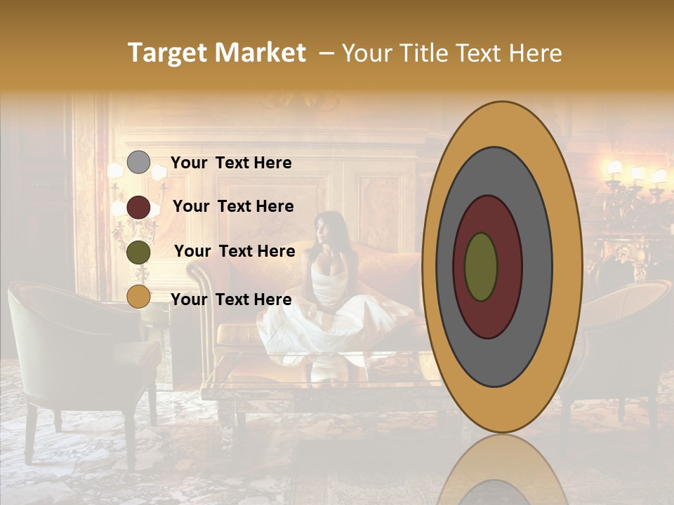 Armchair Woman Antique PowerPoint Template