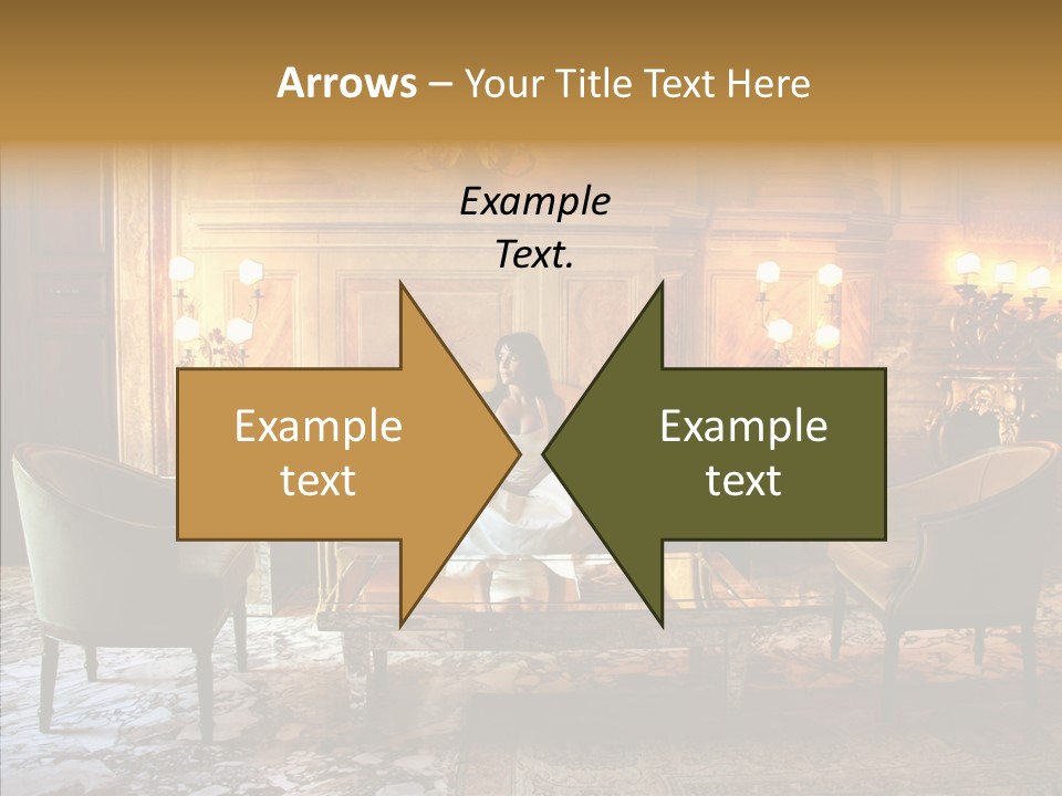 Armchair Woman Antique PowerPoint Template