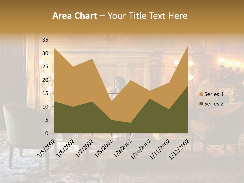 Armchair Woman Antique PowerPoint Template
