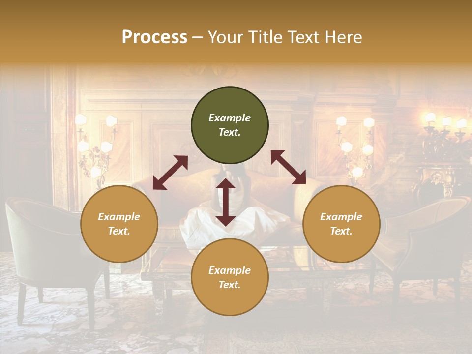 Armchair Woman Antique PowerPoint Template