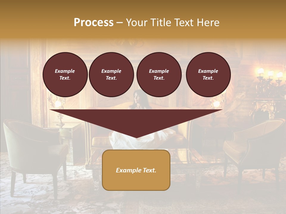 Armchair Woman Antique PowerPoint Template