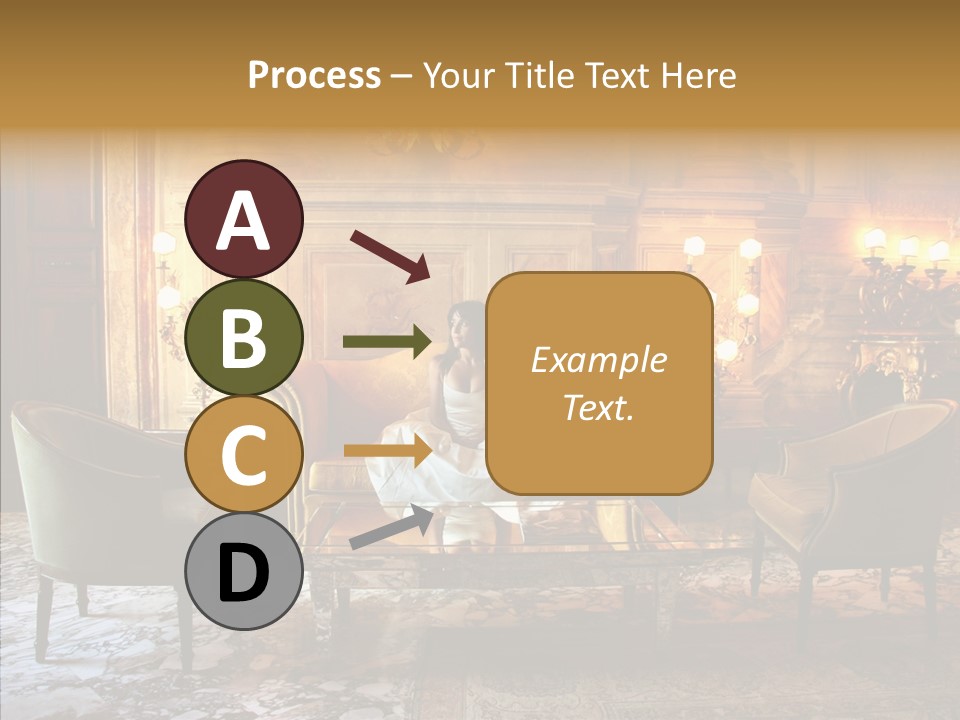 Armchair Woman Antique PowerPoint Template