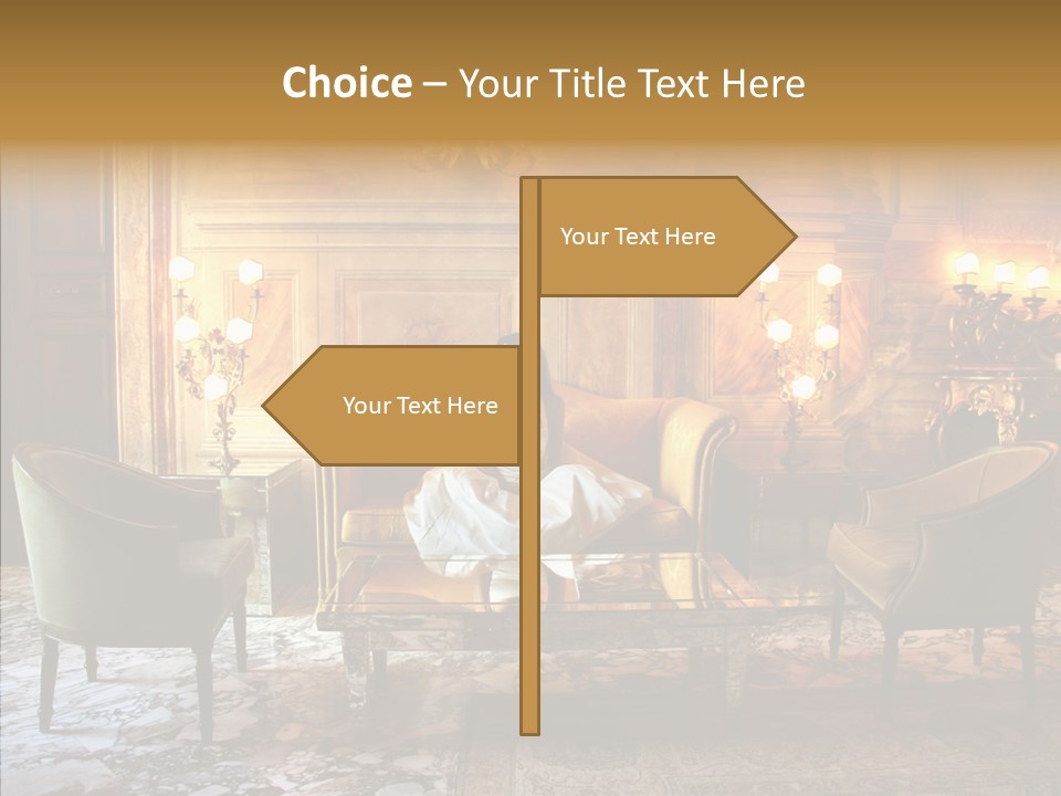 Armchair Woman Antique PowerPoint Template