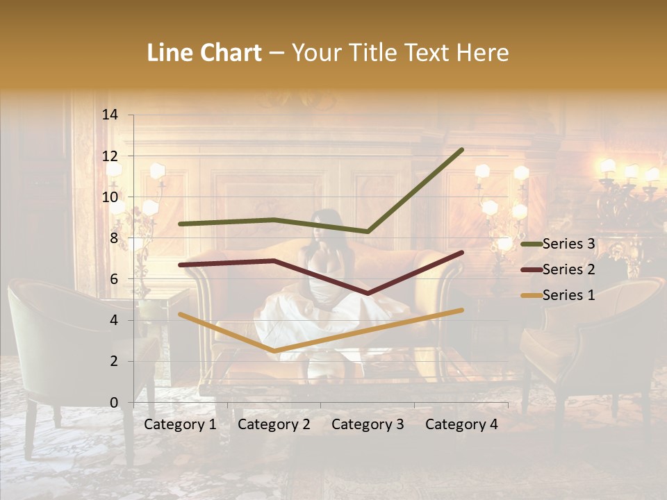 Armchair Woman Antique PowerPoint Template