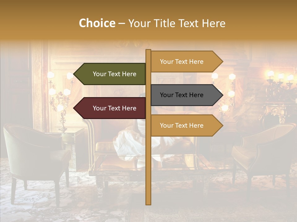 Armchair Woman Antique PowerPoint Template