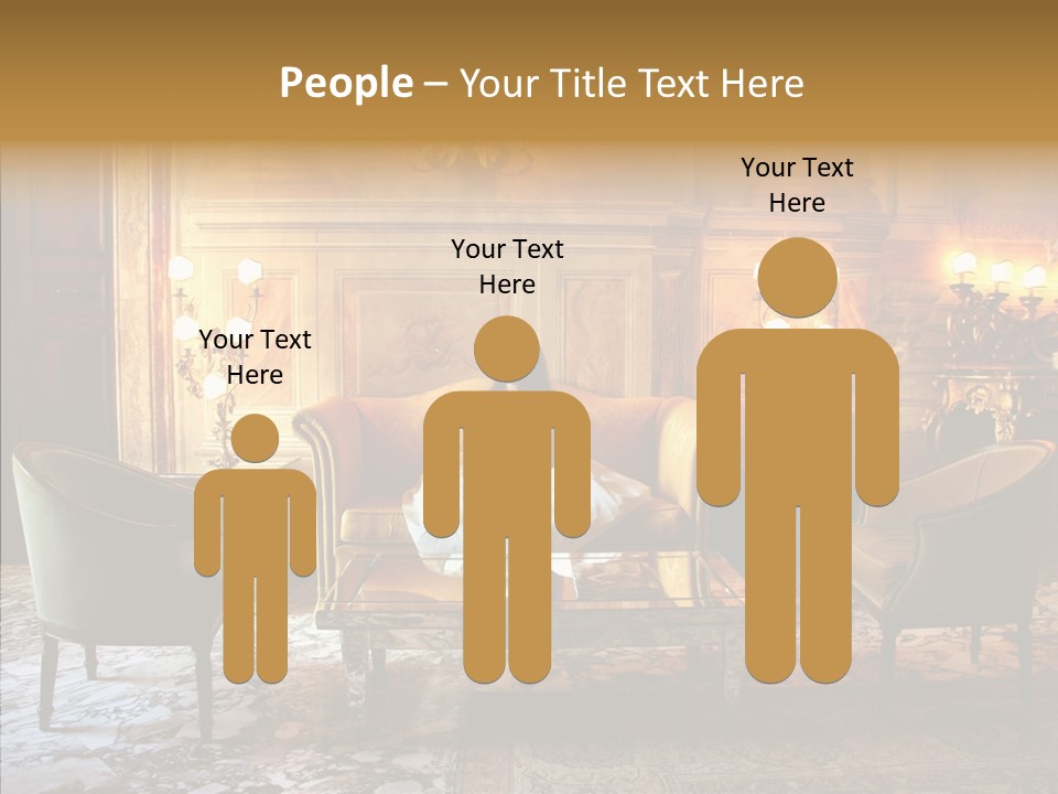 Armchair Woman Antique PowerPoint Template