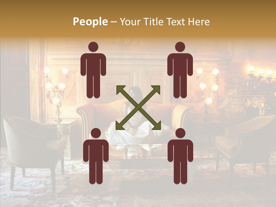 Armchair Woman Antique PowerPoint Template