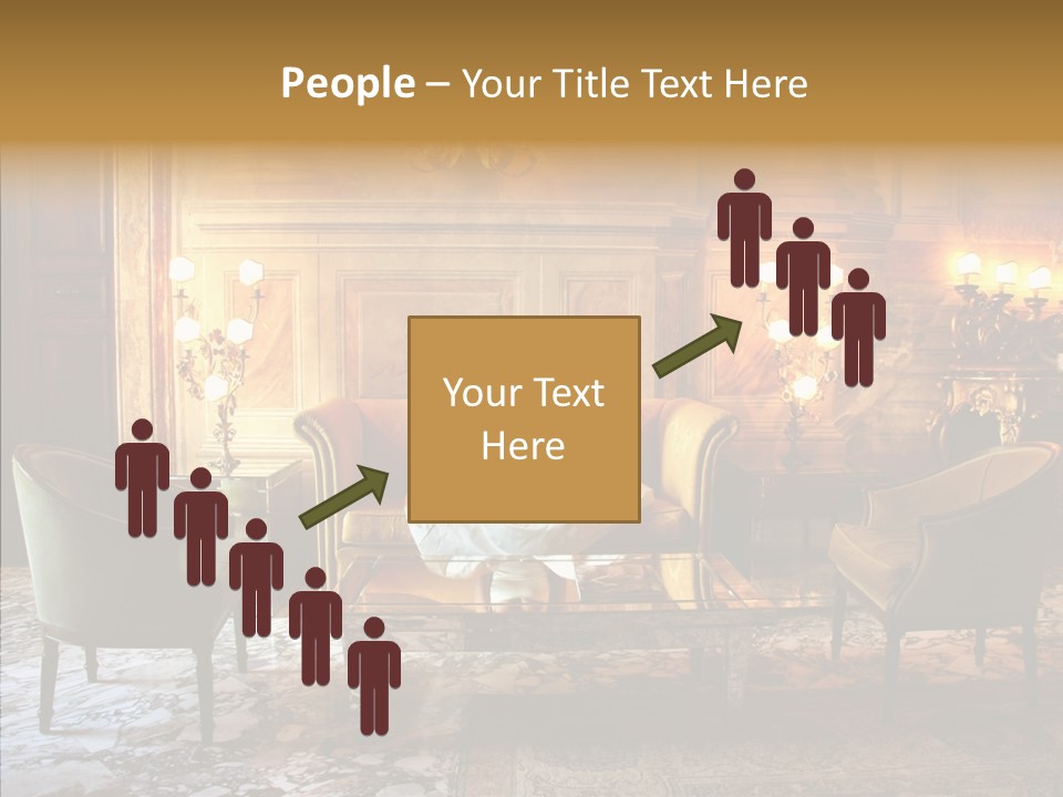 Armchair Woman Antique PowerPoint Template